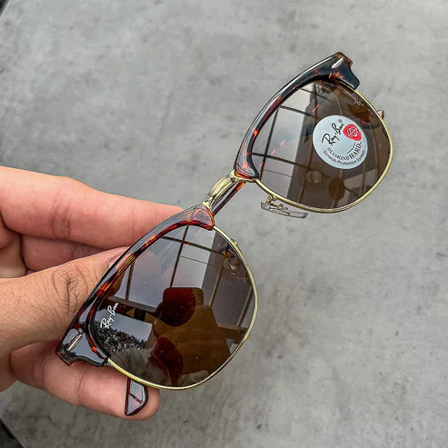 RB New Stylish Brown & Gold 3016 Sunglass For Unisex