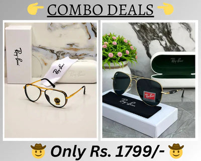 RB New Top Trending Men's Pack Of 2 Combo Hot Favourite Wintage Sunglass For Unisex