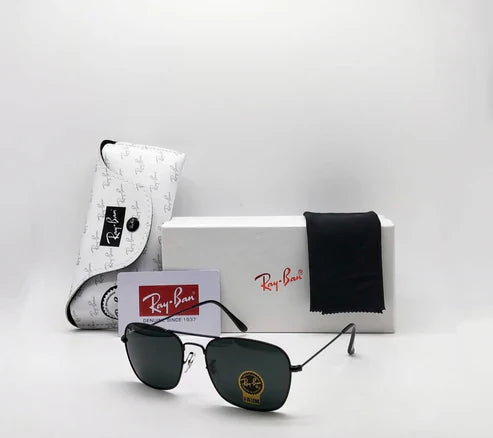 RB New Modern Stylish Addition Black & Black 3136 Square Sunglass For Unisex