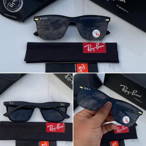 RB Black & Black 650 Square Metal Alluminium FrameTrendy Hot Favourite Wintage Sunglass For Unisex.