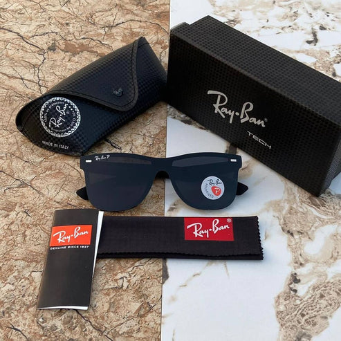RB Black & Black 650 Square Metal Alluminium FrameTrendy Hot Favourite Wintage Sunglass For Unisex.