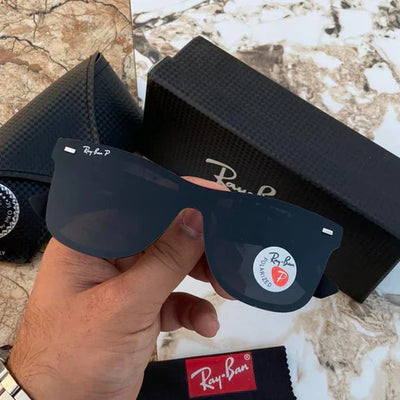 RB Black & Black 650 Square Metal Alluminium FrameTrendy Hot Favourite Wintage Sunglass For Unisex.