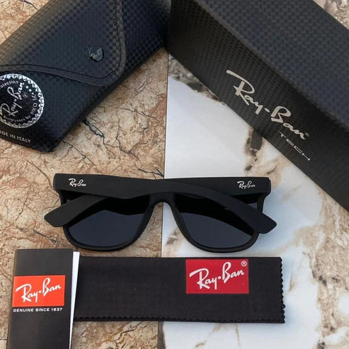 RB Black & Black 650 Square Metal Alluminium FrameTrendy Hot Favourite Wintage Sunglass For Unisex.