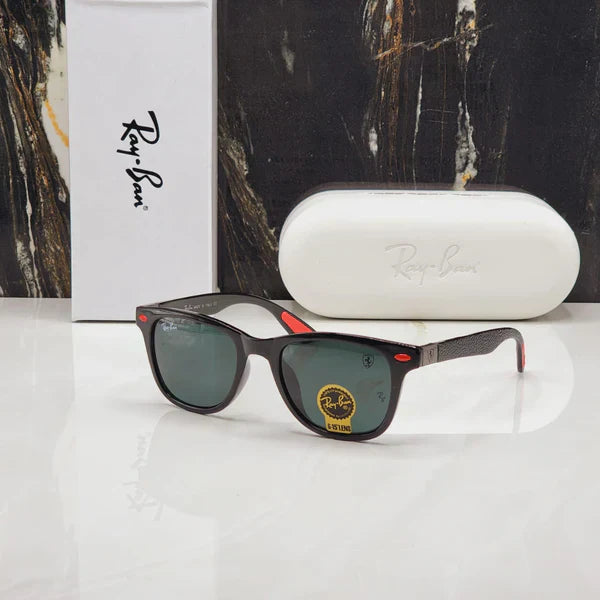 RB New Stylish Black & Black 4195 Square Sunglass For Unisex