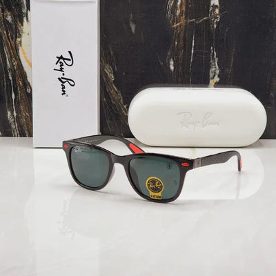 RB New Stylish Black & Black 4195 Square Sunglass For Unisex