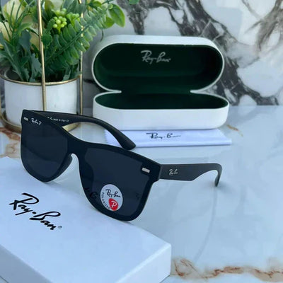 RB Black & Black 650 Flat Square Trendy Hot Favourite Wintage Sunglass For Unisex.