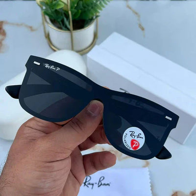 RB Black & Black 650 Flat Square Trendy Hot Favourite Wintage Sunglass For Unisex.