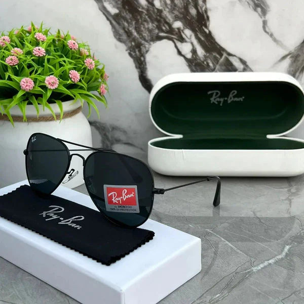 RB Black Black 3026 Aviator Trendy Hot Favourite Wintage Sunglass For Unisex.