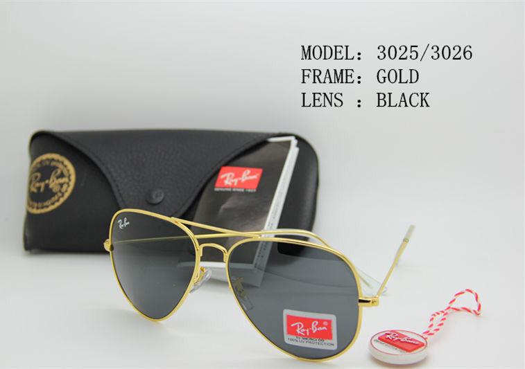 RB Green & Gold 3026 Aviator Causal Latest Sunglass For Unisex.