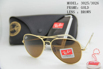 RB Green & Gold 3026 Aviator Causal Latest Sunglass For Unisex.