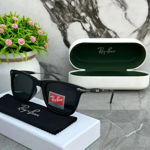 RB New BLACK BLACK  Modern Stylish Addition 2148 Square Sunglass For Unisex