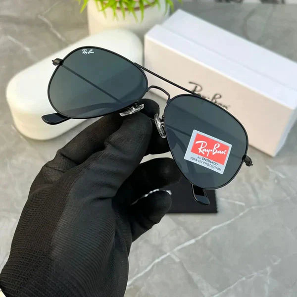 RB Black Black 3026 Aviator Trendy Hot Favourite Wintage Sunglass For Unisex.