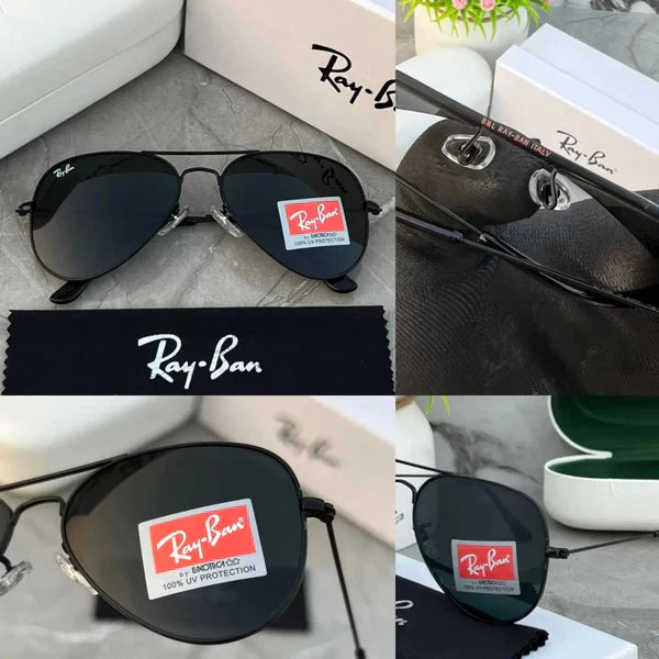 RB Black Black 3026 Aviator Trendy Hot Favourite Wintage Sunglass For Unisex.