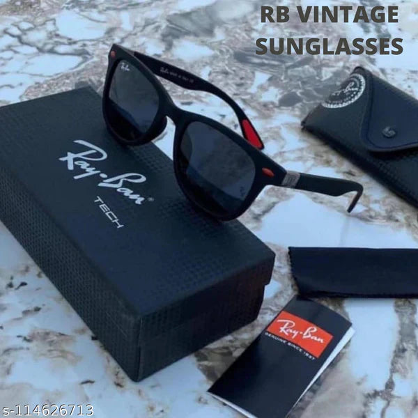RB New Stylish Black & Black 4195 Square Sunglass For Unisex