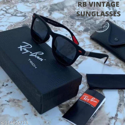 RB New Stylish Black & Black 4195 Square Sunglass For Unisex